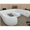 Image 1 : 14-PC OUTDOOR LIGHT-UP PLASTIC SECTIONAL SOFA & OTTOMAN WITH BEVERAGE HOLDER