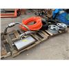 Image 1 : 2 PALLETS OF ASSORTED ITEMS INCLUDING; CHROME EXHAUST, RIBBED HOSING, TIRES & RIMS