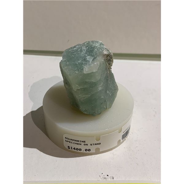 AQUAMARINE SPECIMEN ON STAND RETAIL $1,400