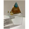 Image 2 : CITRINE ORGONITE PYRAMID (ABUNDANCE GRID) RETAIL $449 (STONE UNATTACHED)