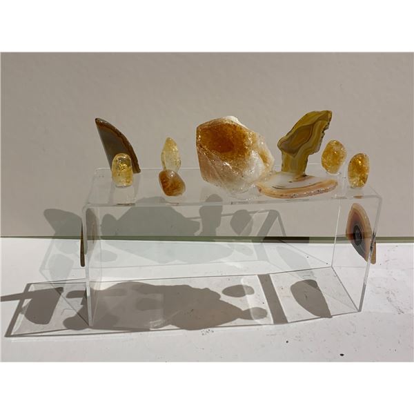 CITRINE AND AGATE ART DISPLAY RETAIL $1,200