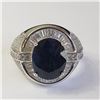 Image 1 : SILVER RHODIUM PLATED SAPPHIRE(4.15CT) RING