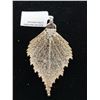 Image 2 : NATURE COLLECTION BIRCH LEAF PENDANT WITHOUT CHAIN DIPPED IN STERLING SILVER NICKEL FREE