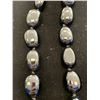 Image 2 : BLACK AGATE NECKLACE 16" IN STERLING SILVER NICKEL FREE TGW 519.50 CTS