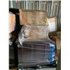 Image 2 : 2 PALLETS OF ASSORTED ITEMS INCLUDING; CHAIR PARTS, CARBON CONTAINERS & LIDS, CABINET & MORE