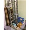 Image 2 : PALLET OF ASSORTED ITEMS INCLUDING; LADDERS, SHOE RACK, TOOLBOX & MORE