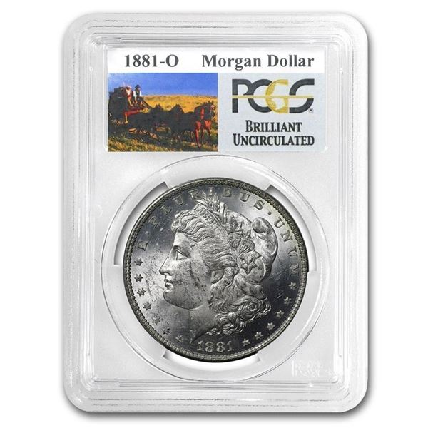 RARE 1881-O Stage Coach Morgan Dollar BU PCGS