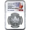 Image 1 : 2019 1oz $5 Canada-USA Pride of Two Nations Maple Leaf - U.S. Set NGC Modified PF70 Early Releases