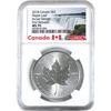 Image 1 : 2018 1oz $5 Incuse Design Silver Maple Leaf NGC MS70 First Releases (Tax Exempt)