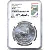 Image 1 : 2021 1 Rand 1oz South Africa Fine Silver Krugerrand NGC MS70 First Day of Issue (Tax Exempt)