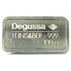 Image 1 : 100g Degussa Feinsilber .999 Fine Silver Bar Engraved "5 Years Service Degussa Canada Ltd." on Back