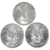 Image 2 : 2020, 2021 Type 1 & 2022 USA 1oz .999 Fine Silver American Eagles. 3pcs (Tax Exempt)