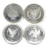 Image 1 : Lot of 4x Different 1oz .999 Fine Silver Rounds with American Themed Designs. 4pcs (Tax Exempt)