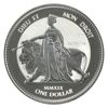 Image 1 : 2019 British Virgin Islands $1 1oz Una and The Lion Frosted BU .999 Fine Silver Coin (Tax Exempt)