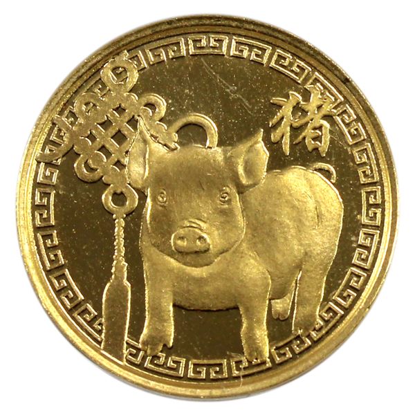 TD Bank Lunar Series 1/10oz Year of the Pig .9999 Fine Gold Coin (Tax Exempt)