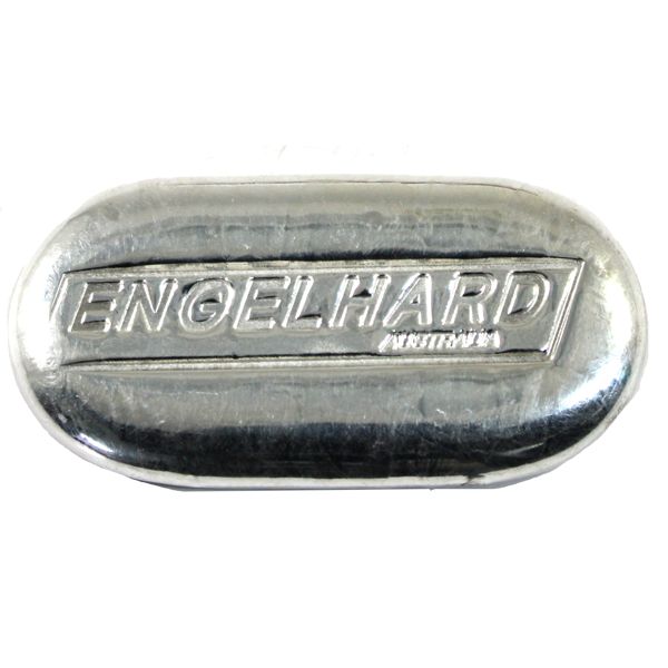 Scarce! 2oz Engelhard Australia Old Pour Style Oval .999 Fine Silver Bar