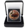 Image 1 : 2012 1oz Wildlife Series - Moose Professionally Coloured Fine Silver Coin Encapsulated in Display