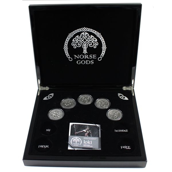 *2015-2016 Cook Islands $10 Norse Gods 2oz .999 Silver Antiqued Coins - Includes 5 of 9 Coins