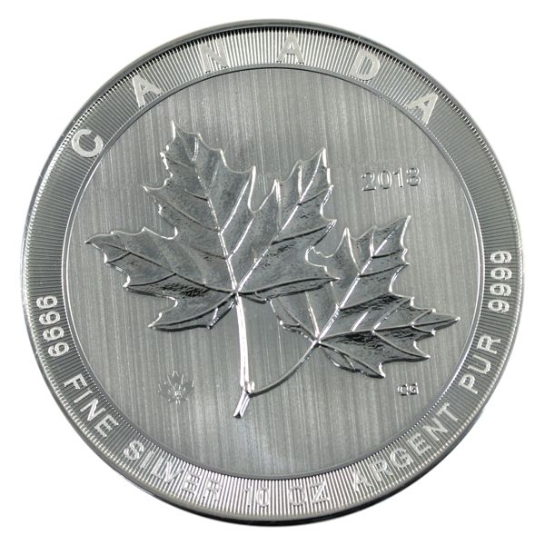2018 Canada $50 Magnificent Maple Leaves 10oz .9999 Fine Silver Coin (Tax Exempt)