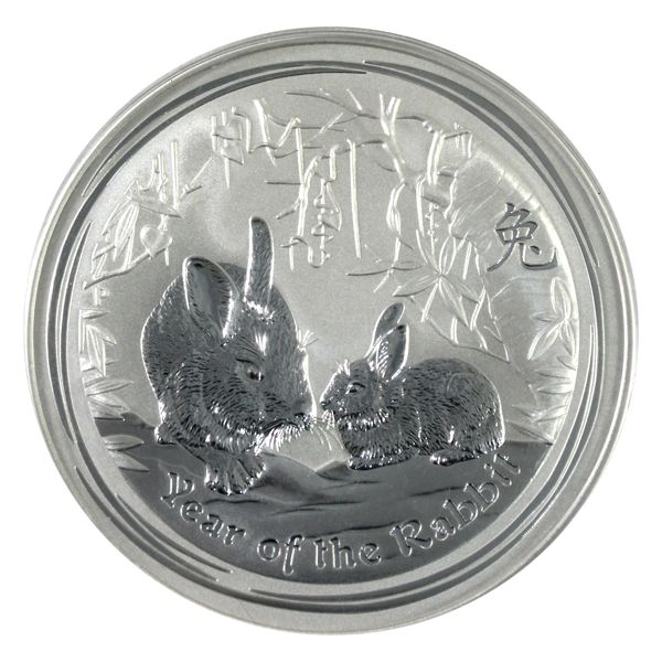 2011 Australia $8 Year of the Rabbit 5oz .999 Fine Silver (Tax Exempt) 