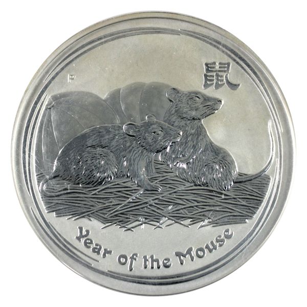 2008 Australia $30 Year of the Mouse 1 Kilo .999 Fine Silver Coin (Tax Exempt)