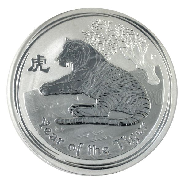 2010 Australia $30 Year of the Tiger 1 Kilo .999 Fine Silver Coin (Tax Exempt)