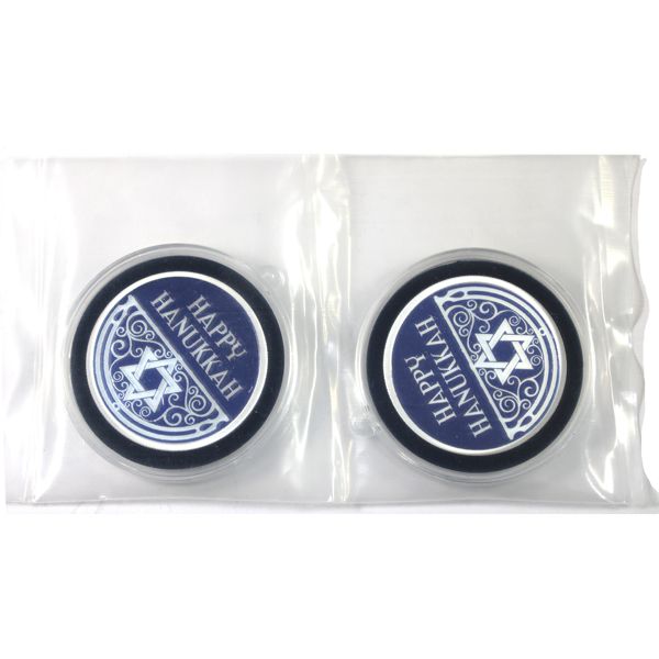 1oz Golden State Mint Happy Hanukkah .999 Fine Silver Rounds. 2pcs. (Tax Exempt)