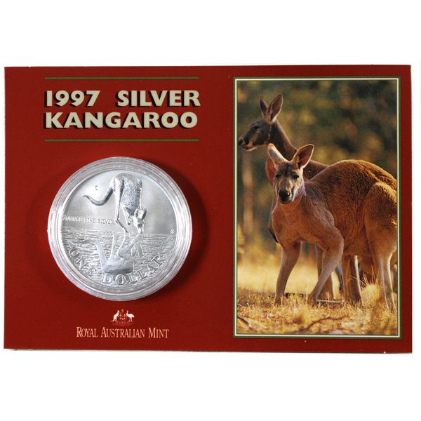 1997 Australia $1 Kangaroo 1oz .999 Silver Coin (Tax Exempt)