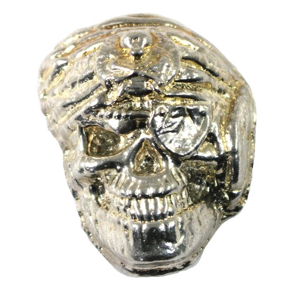 4oz .999 Hand Poured Fine Silver Pirate Skull by Tomoko's Enterprize (Tax Exempt) 