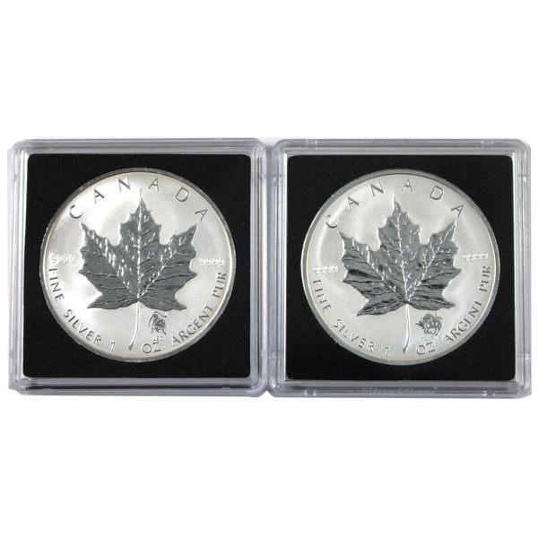 2004 Canada $5 SML-With Privy Mark 1oz .9999 Fine Silver: Leo & Taurus. 2pcs. (Tax Exempt)