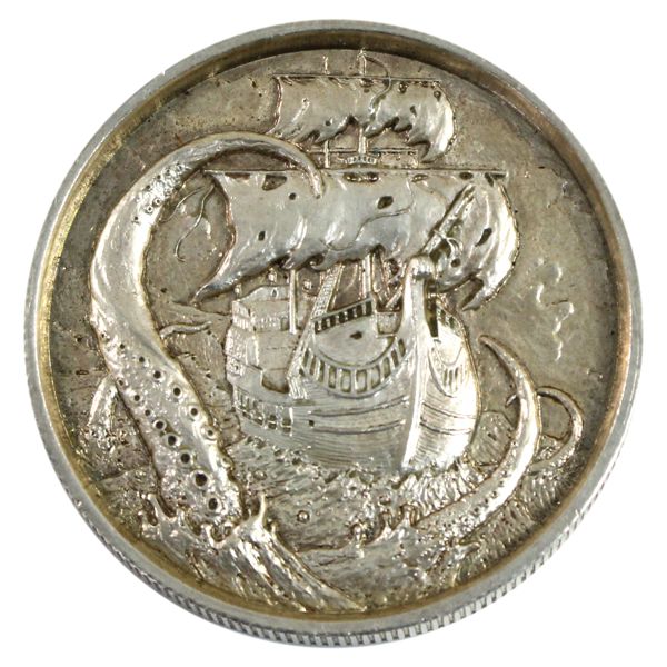 2oz .999 Elemetal Privateer Series No Prey No Pay Kraken Silver Round (Tax Exempt)