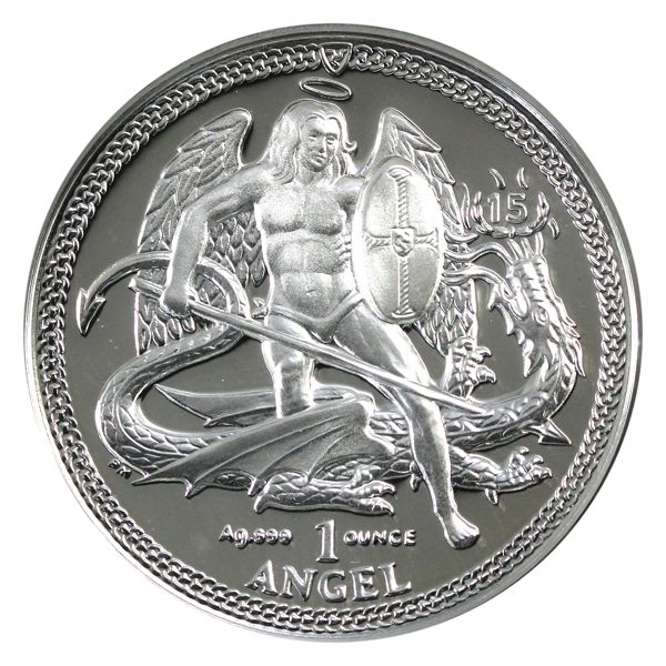 2010 Isle of Man Silver Angel 1oz .999 Fine Silver Coin (Tax Exempt) 