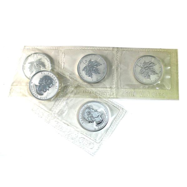  10x 2005 Rooster privy $5 1oz .9999 Fine Silver Maple Leaf Coins. 10pcs. (Tax Exempt) 