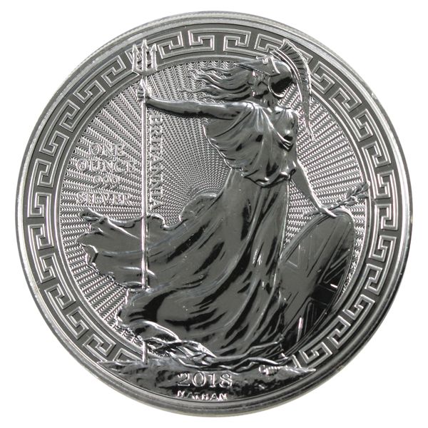 2018 Great Britain 2 Pounds 1oz .999 Fine Silver Britannia w/ COA (Tax Exempt)