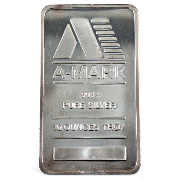 10oz .999 A-Mark Silver Bar (Tax Exempt)