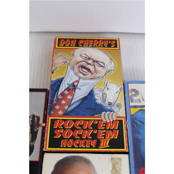 5) Misc. Don Cherry VHS Tapes, Labatt Blue NHL Video Volume 1 and