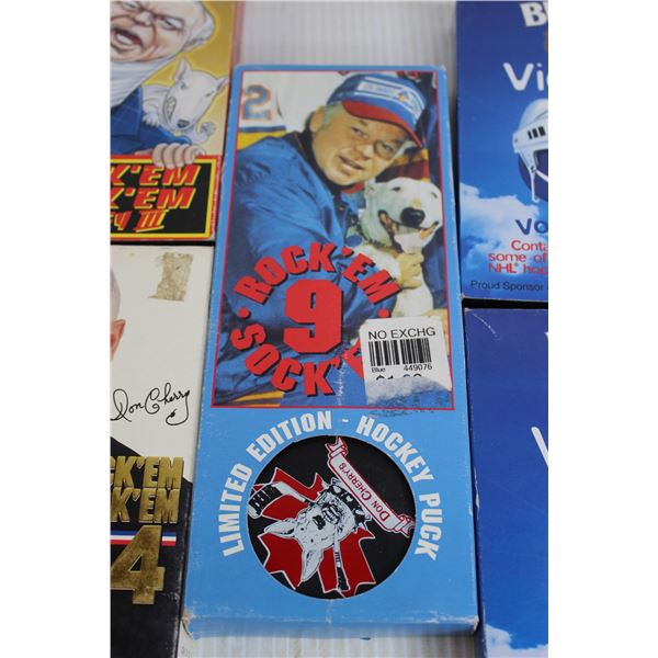 5) Misc. Don Cherry VHS Tapes, Labatt Blue NHL Video Volume 1 and