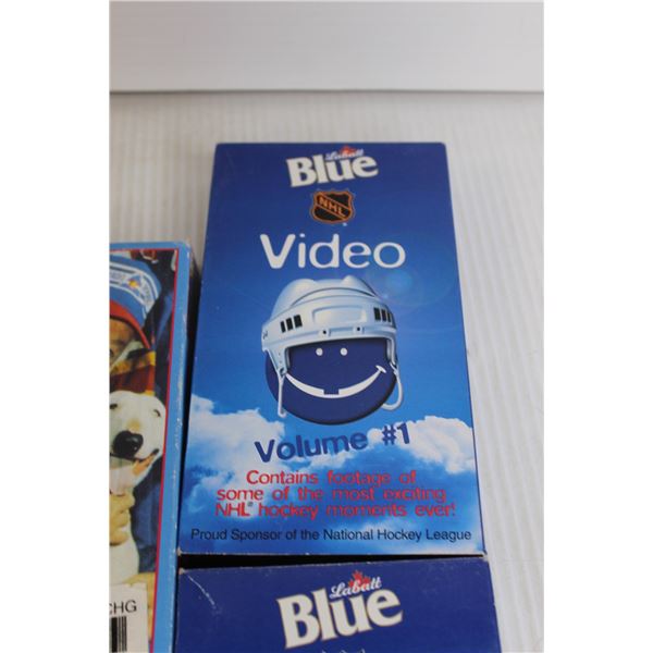 5) Misc. Don Cherry VHS Tapes, Labatt Blue NHL Video Volume 1 and