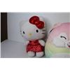 Image 4 : (3) Stuffed Toys - Hello Kitty - WYF Polar Bear - Squish Mallow Bunny