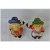 Image 2 : (2) Vintage Ceramic Cowboy & Cowgirl Salt & Pepper Shakers