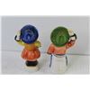Image 3 : (2) Vintage Ceramic Cowboy & Cowgirl Salt & Pepper Shakers