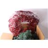 Image 2 : Feather Wreath (NEW) 18 inches round, 3 deep and Christmas Garland decor