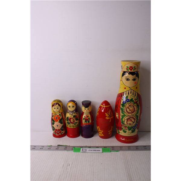 Assorted Russian Nesting Dolls (Not a Set)