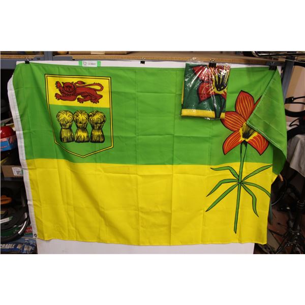 (2) Vintage Saskatchewan Flags (One Sealed)