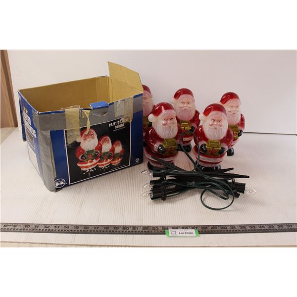 (5) Lighted Santa Pathmarks (19.5" Height)