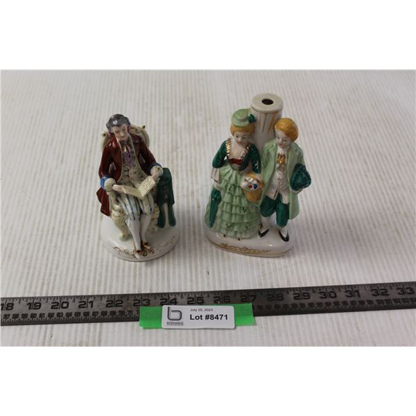 (2) Porcelain Figurines (Made in Japan)