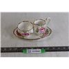 Image 1 : American Beauty by Royal Albert Cream and Sugar Holders with Tray
