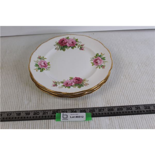 (3) American Beauty by Royal Albert Plates (10.5 )