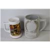 Image 5 : (2) WhiteHall Olive Oil Containers - White Glass Stein France - White Ceramic Stein