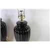 Image 2 : (2) Ceramic Black Lamps (working)